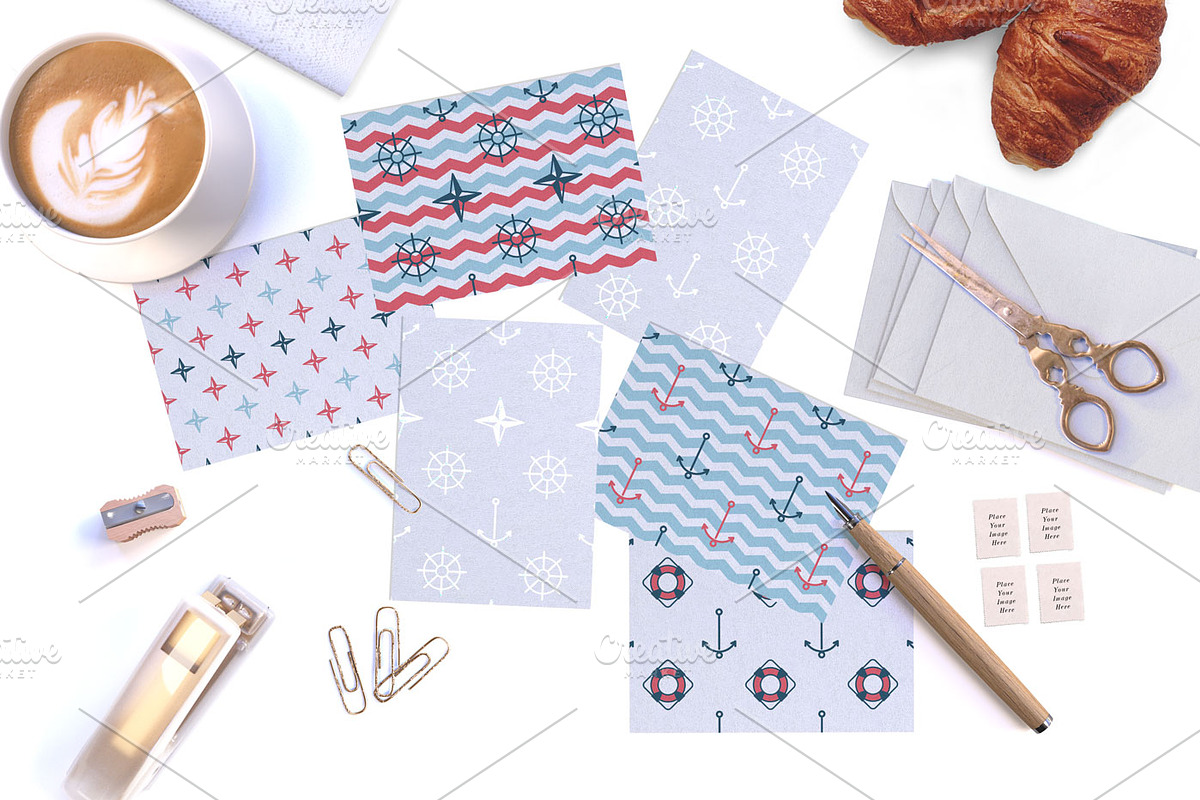 45 Maritime & Nautical Patterns, a Pattern Graphic by Luis Quesada Design (Photo 3 of 5)