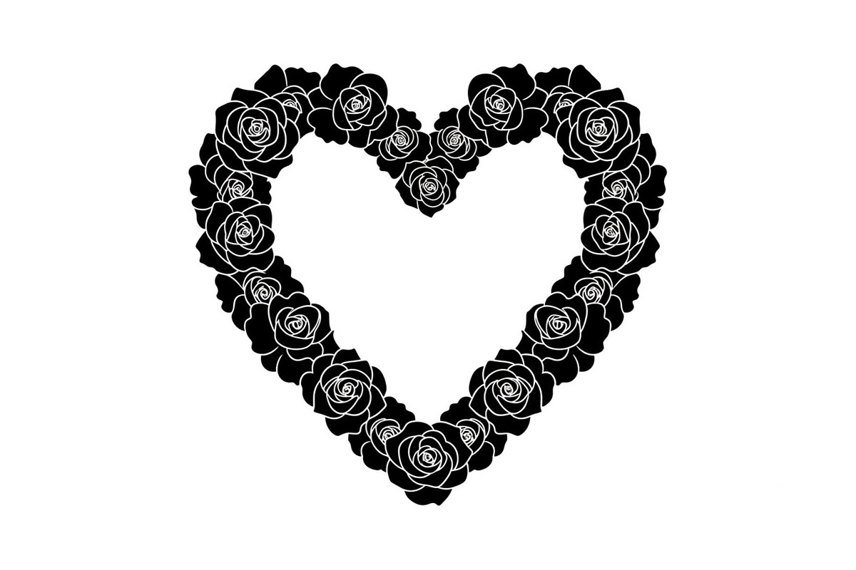 Floral Heart Frame Silhouette Pack, an Illustration by Artivon (Photo 45 of 49)