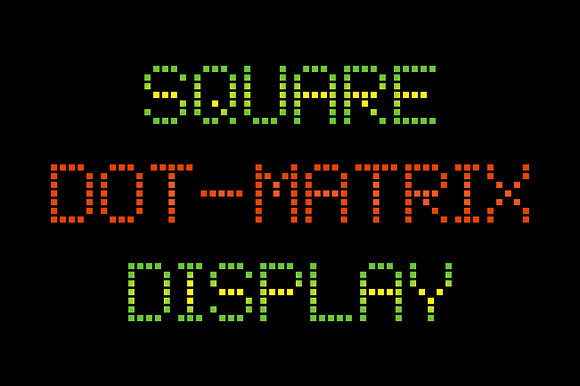 Square Dot-Matrix Display Font preview 5