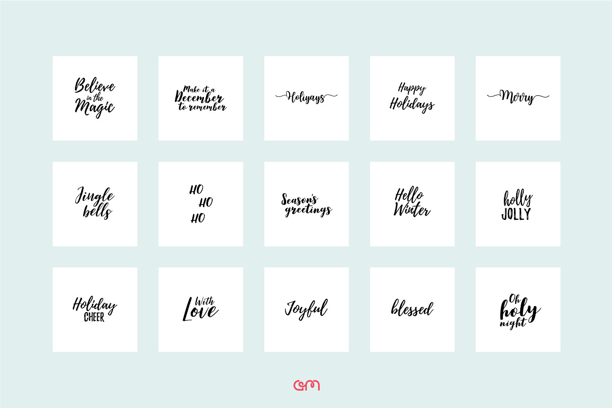 Holiday Quote Bundle, a Social Media Template by AM Studio (Photo 6 of 9)