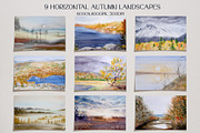 Autumn Watercolor Landscapes, a Seasonal Illustration by NataliArkushArt (Thumbnail 6 of 14)