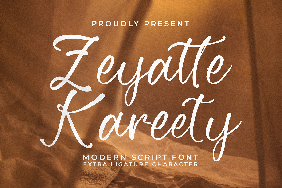 Zeyatte Kareety, a Script Font by Integritype Studio (Photo 1 of 15)