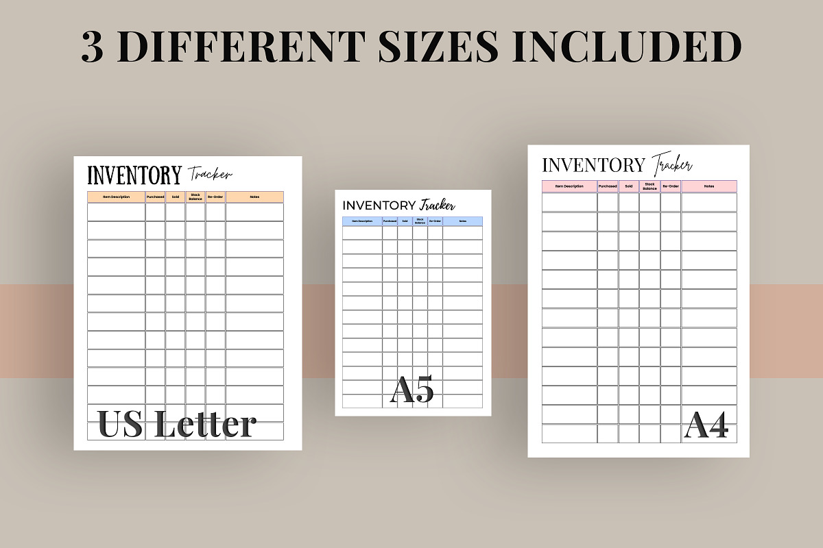 Editable Inventory Tracker