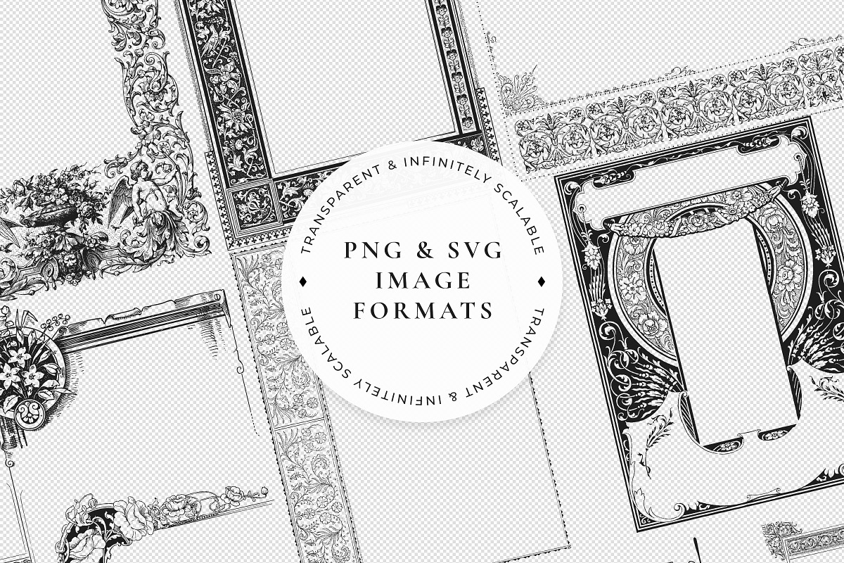 Rustic Vintage Border Pack, a Decorative Illustration by Century Library