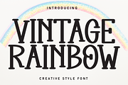Vintage Rainbow | Script Font, a Script Font by Scratchones (Thumbnail 1 of 8)