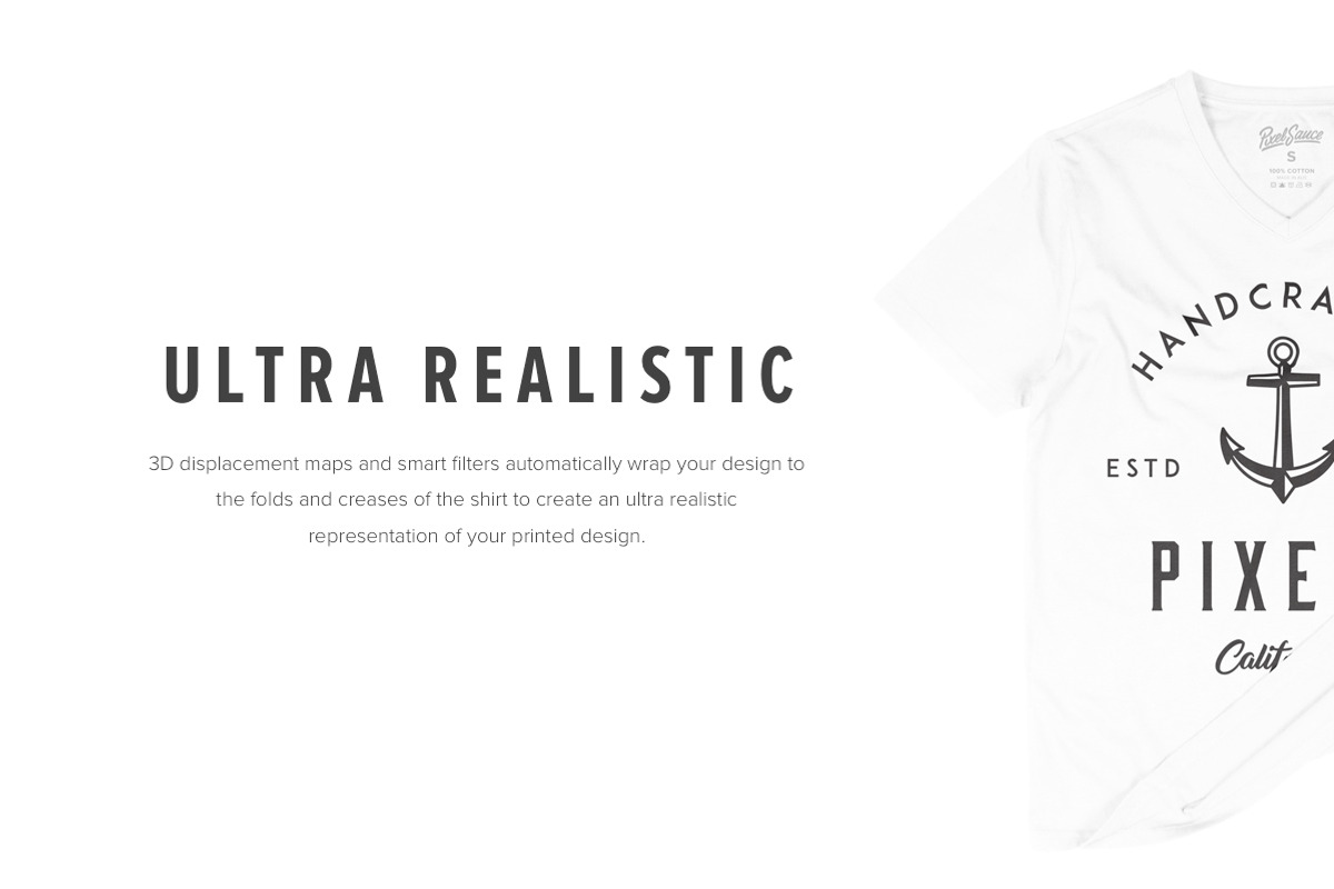 8 Premium Men's V-Neck Mockups, a Shirt Mockup by Pixel Sauce™ (Photo 5 of 7)