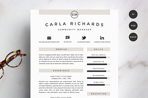 Resume Template 4 Pack CV Template