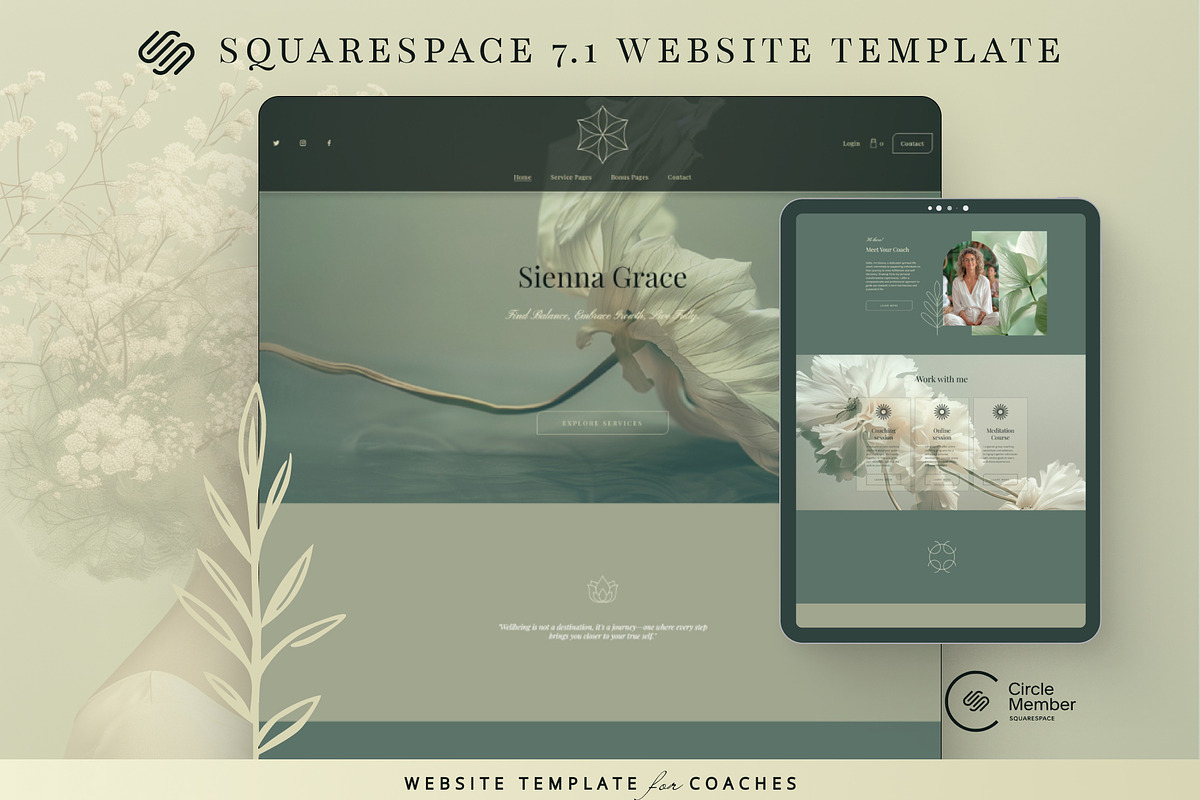 Squarespace Template | Life Coaching, a Squarespace Template by Under My Cozy Roof (Photo 1 of 10)