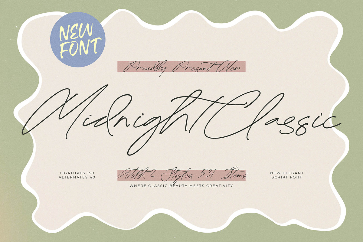 Midnight Classic Elegant Script Font, a Script Font by stylishtype.co (Photo 1 of 16)
