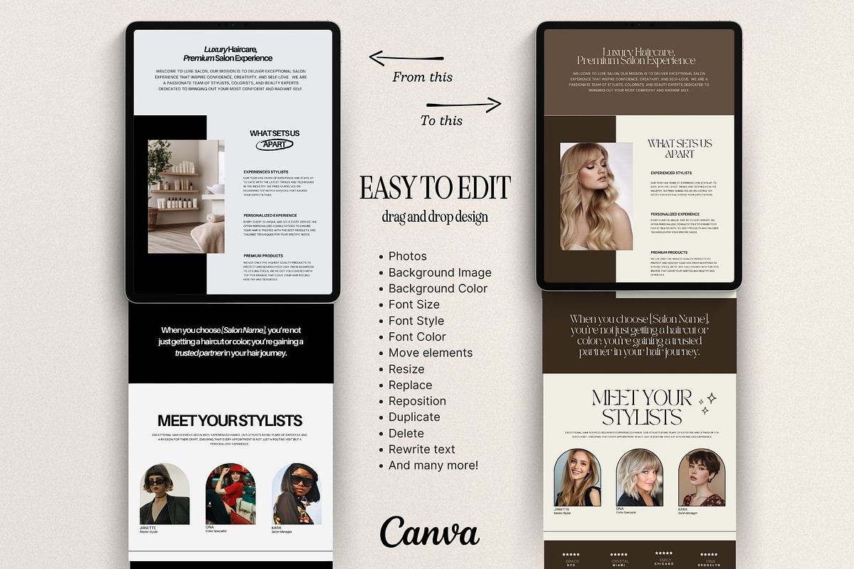 Hairstylist Website Template preview 6
