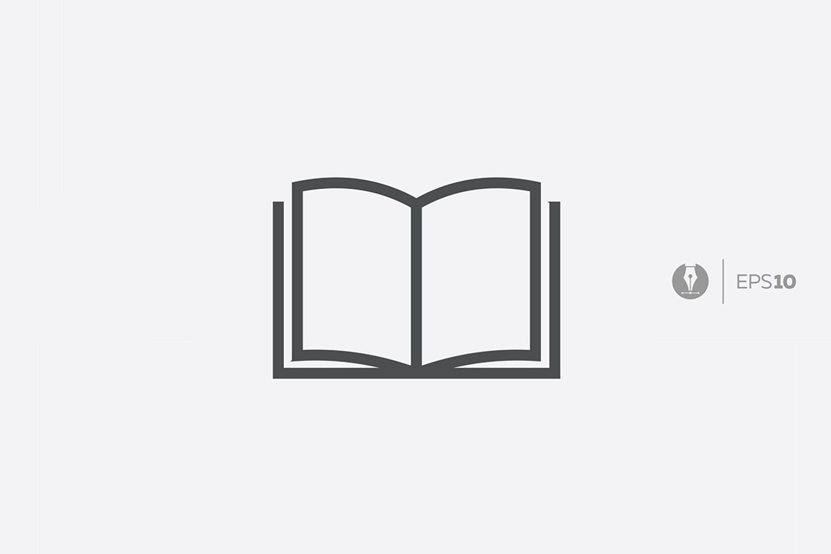 Abstract vector book icon, a Graphic by Flower Travelin Man
