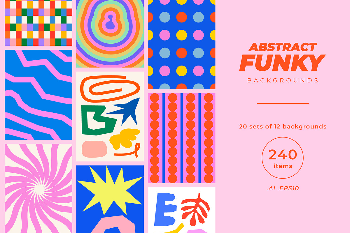 Funky Abstract Backgrounds, a Background Graphic by Léo Alexandre (Photo 1 of 22)