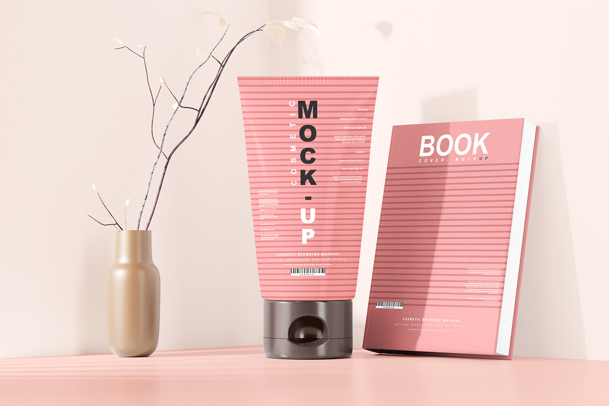 250+ Cosmetic Branding Mockup Bundle, a Cups & Container Mockup by pmvch (Photo 119 of 273)