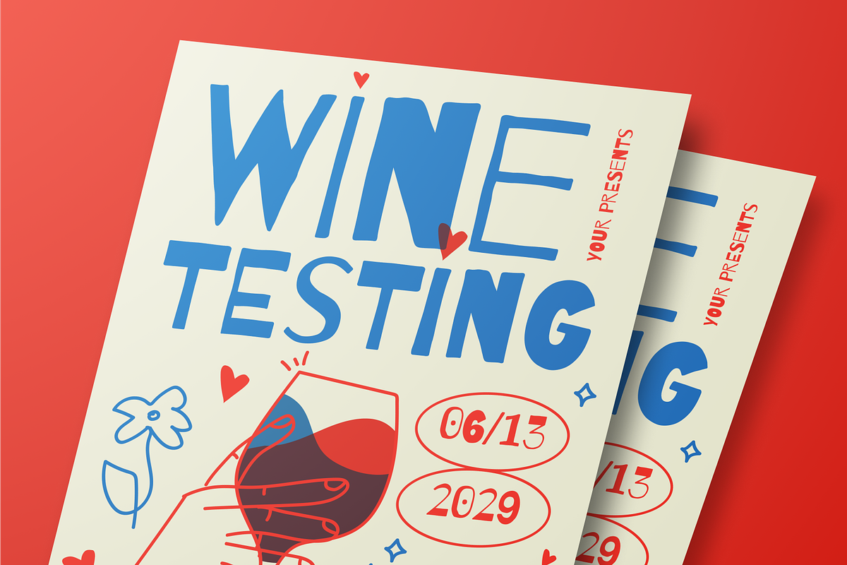 Wine Testing Event Flyer Set, a Flyer Template by Annora Studio (Photo 4 of 6)