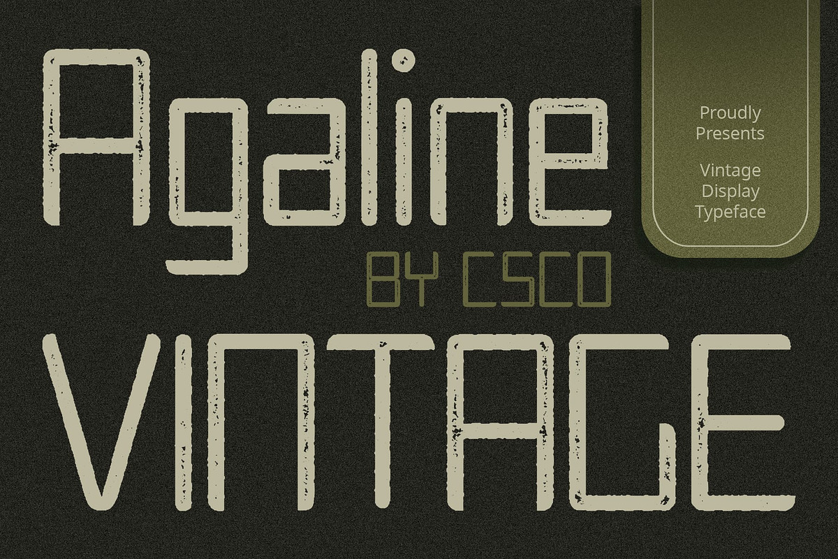 Agaline Vintage, a Sans Serif Font by Craft Supply Co. (Photo 1 of 8)