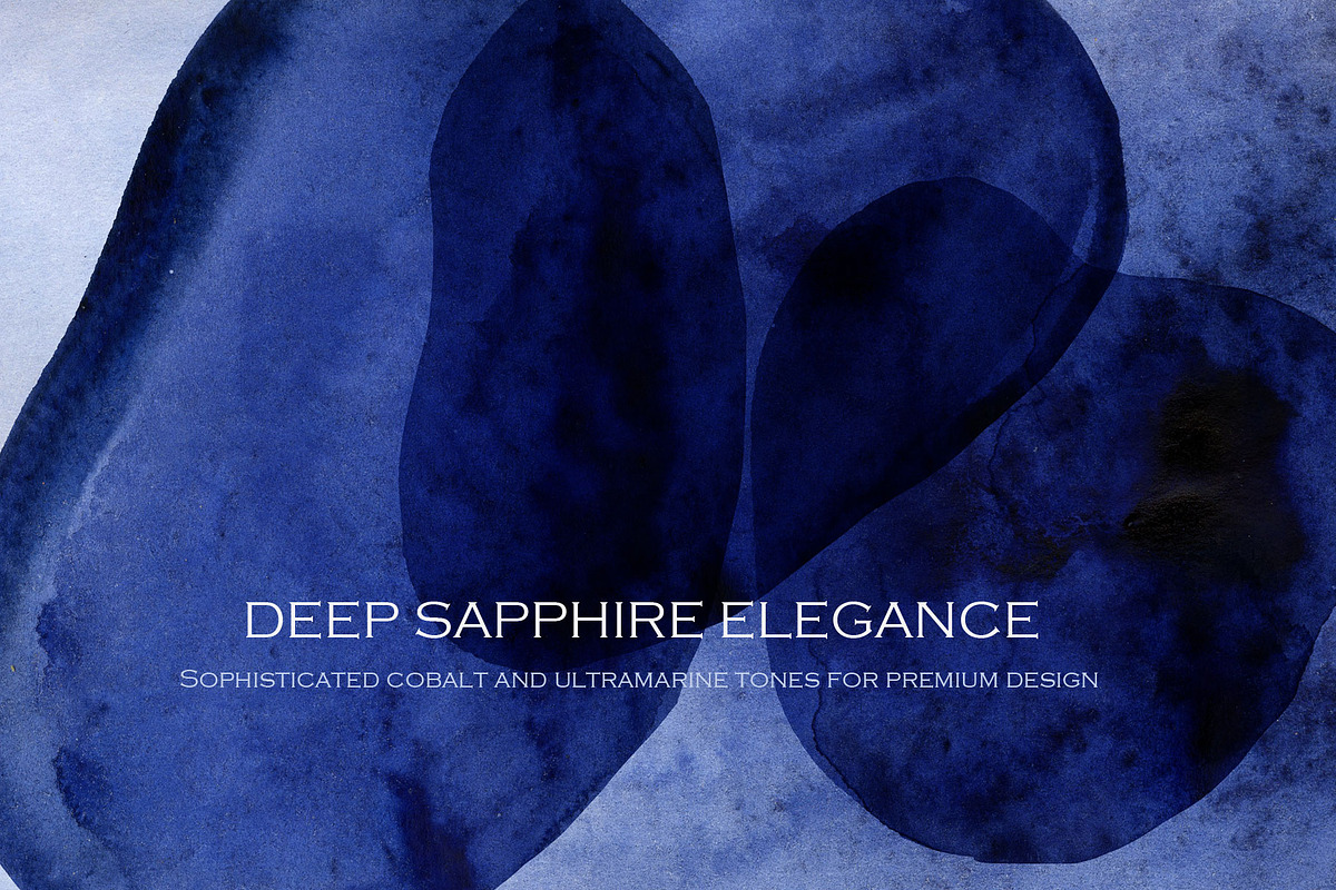 Sapphire Blue Clipart Watercolor, a Texture Graphic by FineArt (Photo 7 of 12)