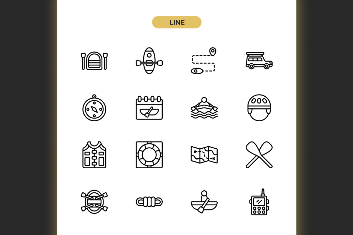 Canoeing Icons, an Icon by Spacepixel Creative (Photo 2 of 3)