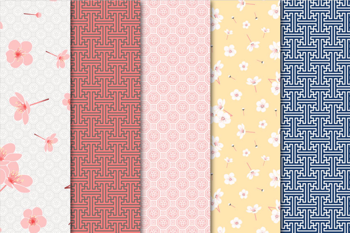 Digital Paper Blossom Set 02 preview 2