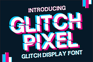 Glitch Pixel -  Glitch Font, a Blackletter Font by Fourteen Letter