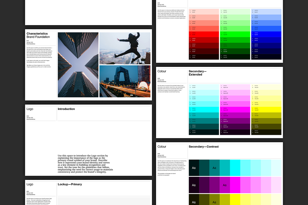 FRAMEWORK Brand Guidelines Template preview 5
