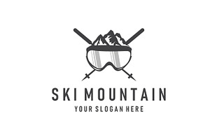 Ski Sport Logo Winter Snow Sports, a Branding & Logo Template by Maylianaw28