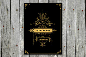 Invitation card with Floral Ornament, a Card Template by Azat1976