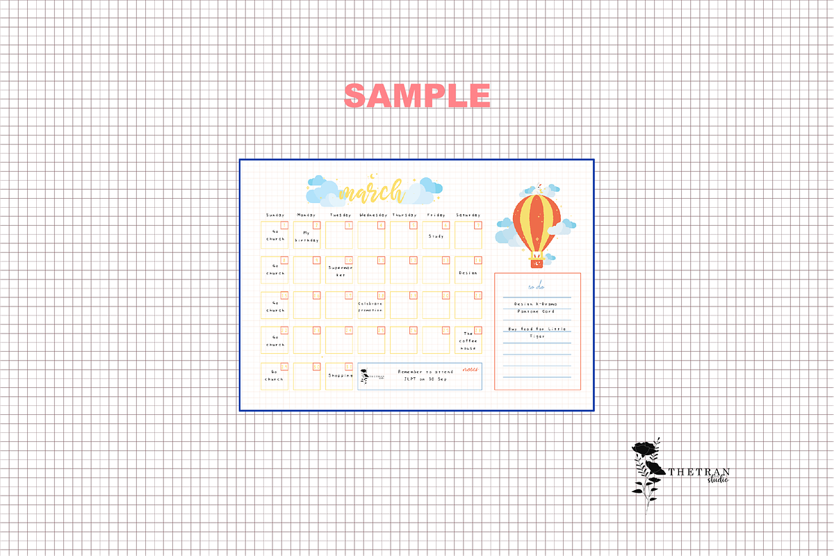 Fantasy Calendar For any Years, a Stationery Template by The Tran Studio (Photo 4 of 5)