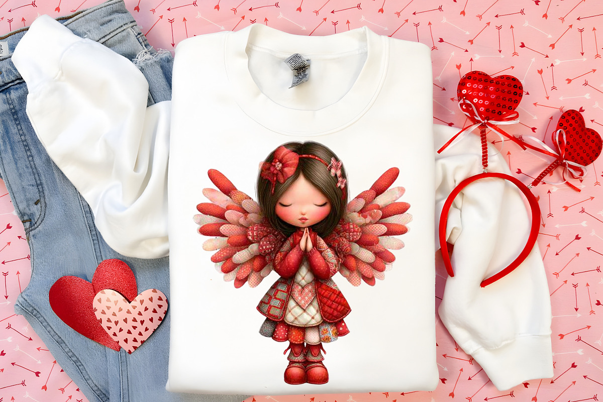Quirky Valentine Girl Clipart Bundle, an Illustration by Canvas Craft (Photo 4 of 6)
