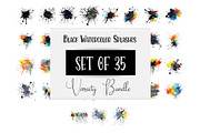 35 Black Watercolor Splashes, a Decorative Illustration by Art Paradise Studios (Thumbnail 1 of 4)