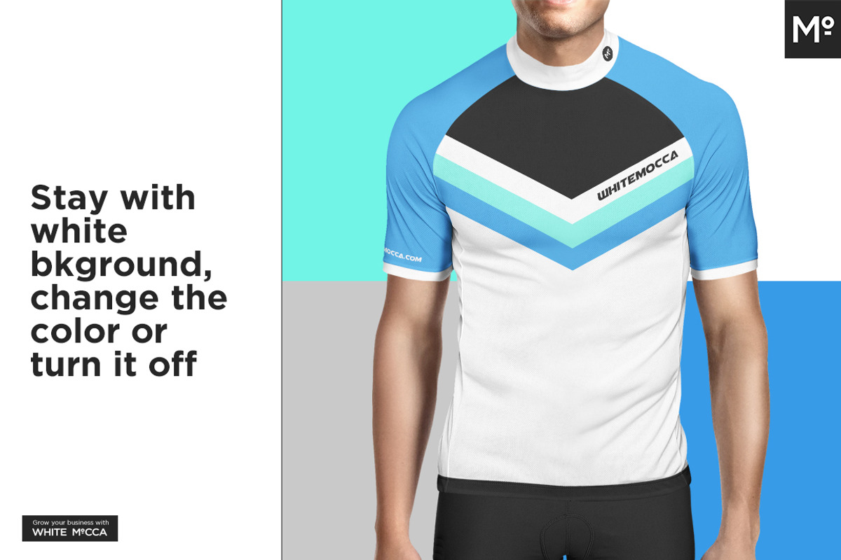Bike Jersey Shortsleeve Mock-up, a Shirt Mockup by Mocca Mockups Store (Photo 7 of 8)