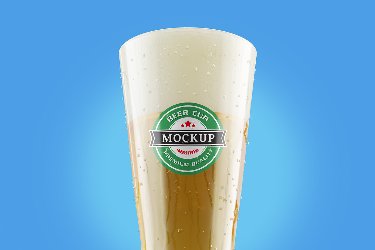Realistic Beer Cup Mock-up, a Print Template by Propex (Photo 4 of 14)