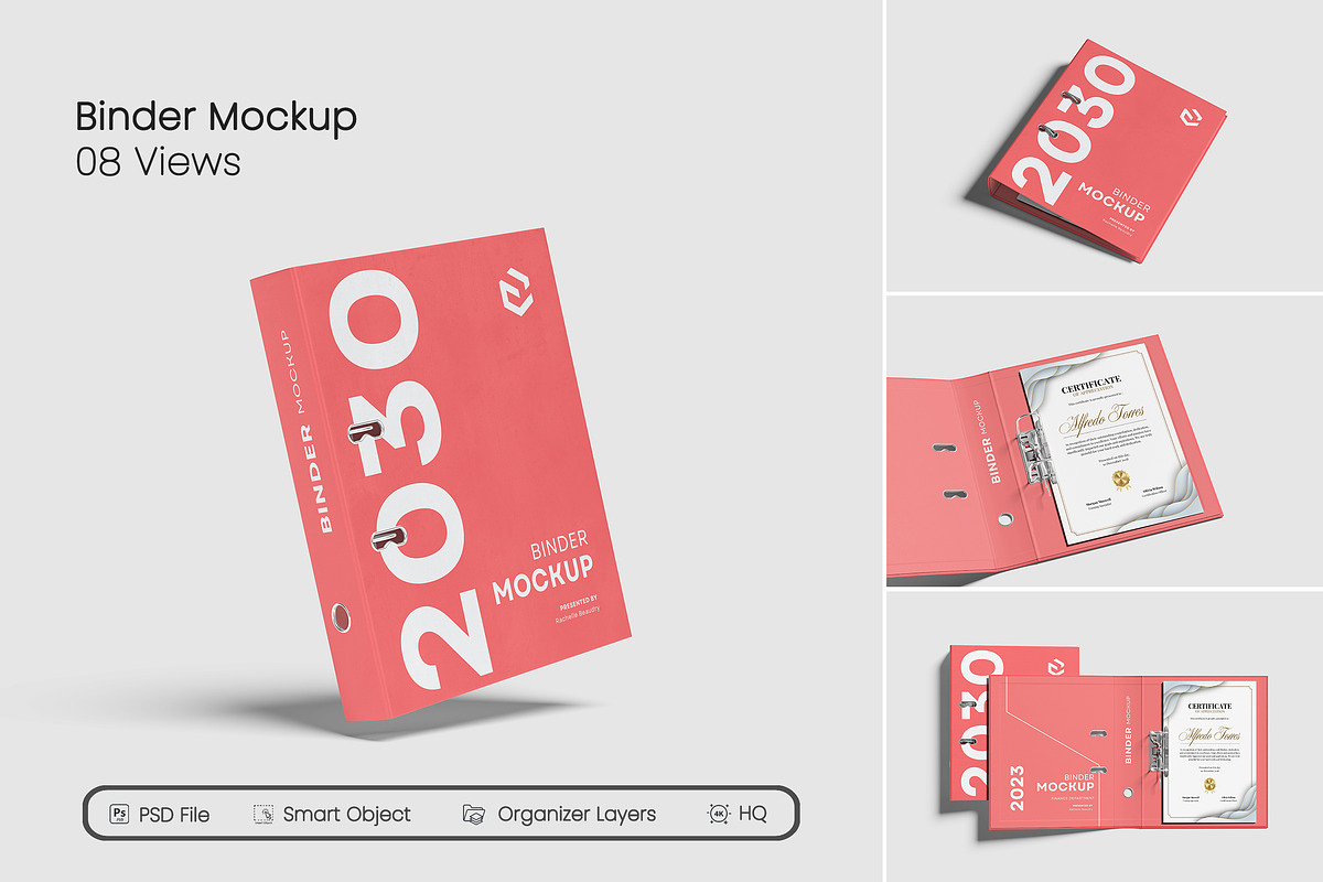 High Quality Binder Mockup, a Merchandise Mockup by seramoe (Photo 1 of 9)