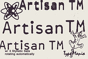 Artisan TM – Distressed Typewriter, a Sans Serif Font by Type Mania (Thumbnail 1 of 13)