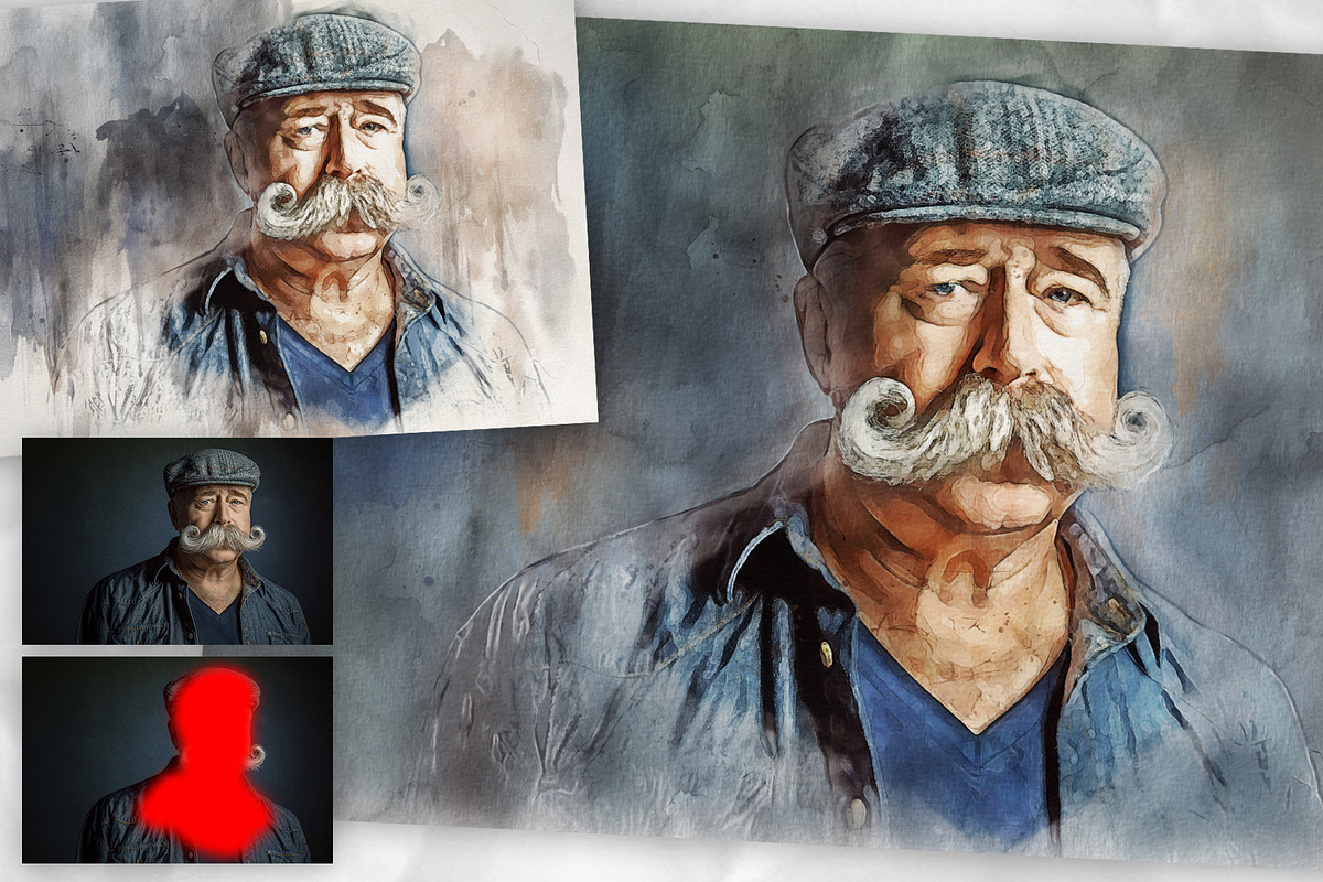 Quick Aquarelle Photoshop Action, an Action Add-On by GorynArt (Photo 5 of 18)