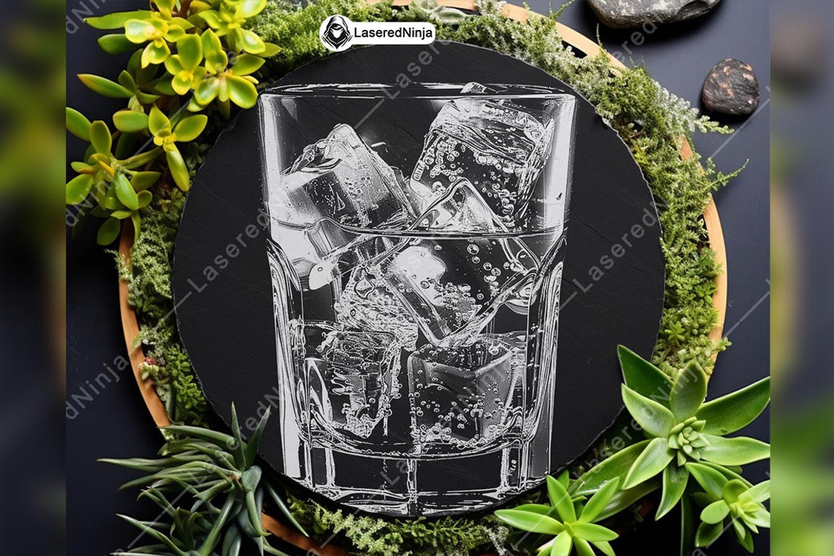 Whiskey Glass Ice Cubes Beverage, a Background Graphic by LaseredNinja (Photo 6 of 7)