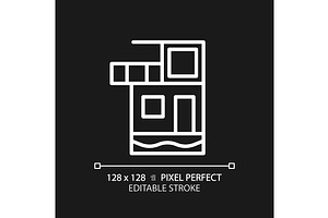 Villa pixel perfect white linear, an Icon by IMG Visuals