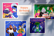 Happy birthday cards with animals, an Animal Illustration by Good Studio (Thumbnail 1 of 11)
