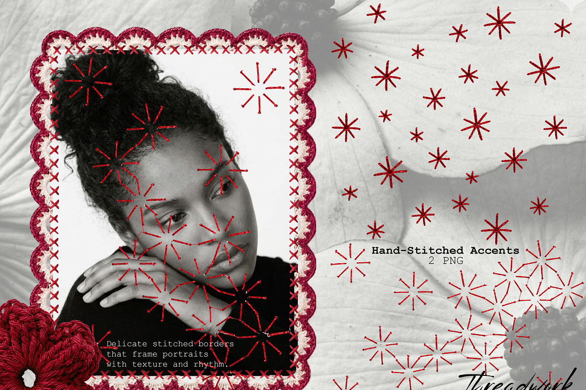 Threadwork Handmade Textile Elements, an Object Graphic by DreamoraArt (Photo 5 of 9)