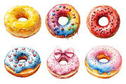 Colorful Donuts Clipart, an Illustration by Daily.Designs (Thumbnail 2 of 4)