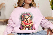 Summer Funny Grandma Clipart PNG, a Seasonal Illustration by Canvas Craft (Thumbnail 5 of 6)
