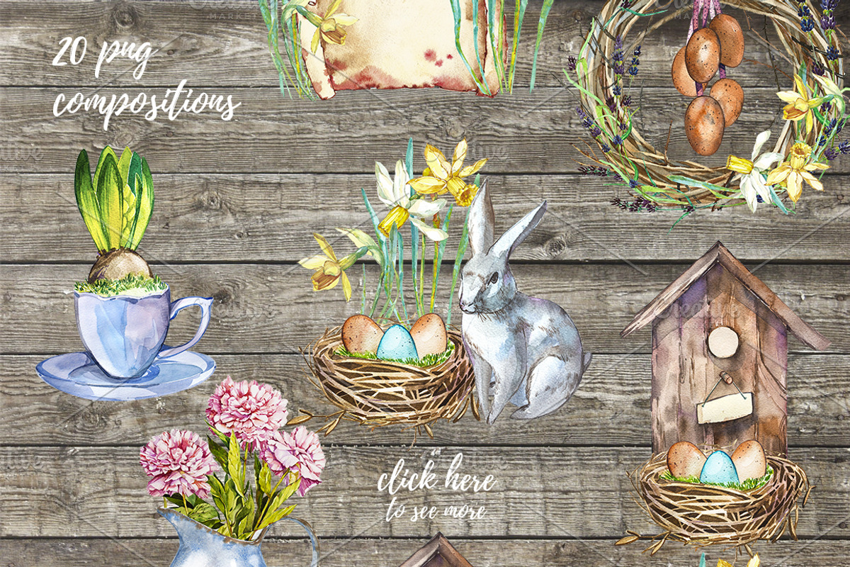 Easter set illustrations, a Decorative Illustration by Ann Astro (Photo 4 of 7)