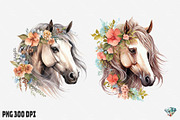 Boho Horse Flower Watercolor, an Illustration by Gemstone (Thumbnail 11 of 12)