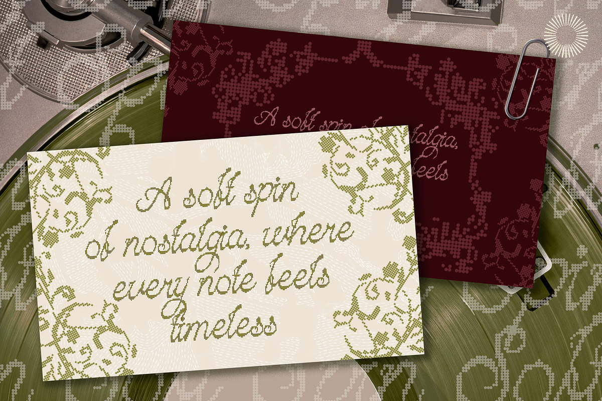 Dotted Knit - Embroidery Script, a Script Font by Setara Langit CreativeStd (Photo 2 of 12)