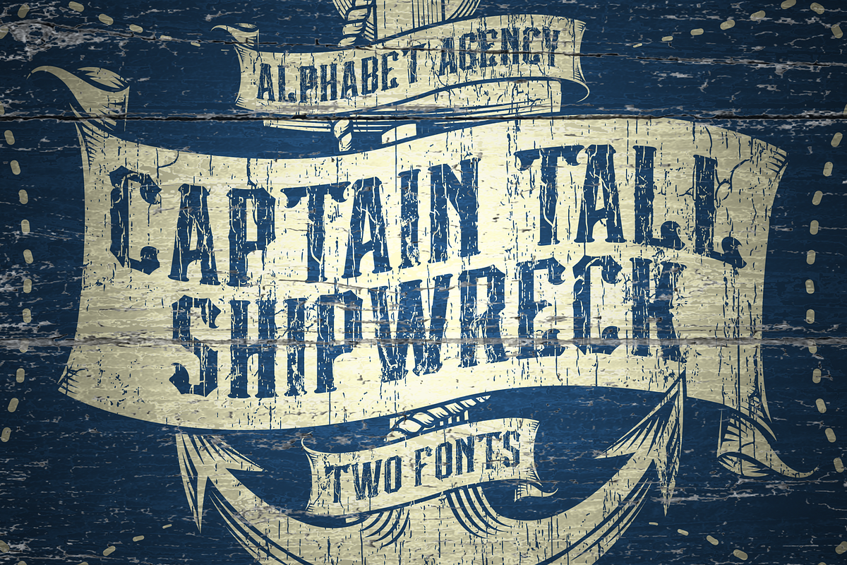 CAPTAIN TALL SHIPWRECK FONT DUO, a Serif Font by Alphabet Agency (Photo 1 of 10)