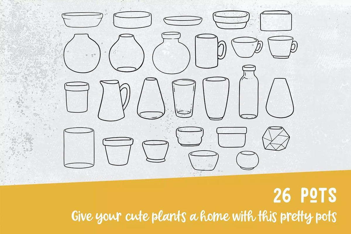Procreate Plants & Pots Stamp Set, a Brush Add-On by PaperMoon (Photo 8 of 10)