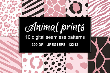 Animal prints set, a Pattern Graphic by Swetsol
