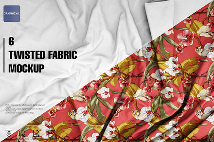 Twirl Fabric Mockup Fabric mockup, a Product Mockup by GraphicVil