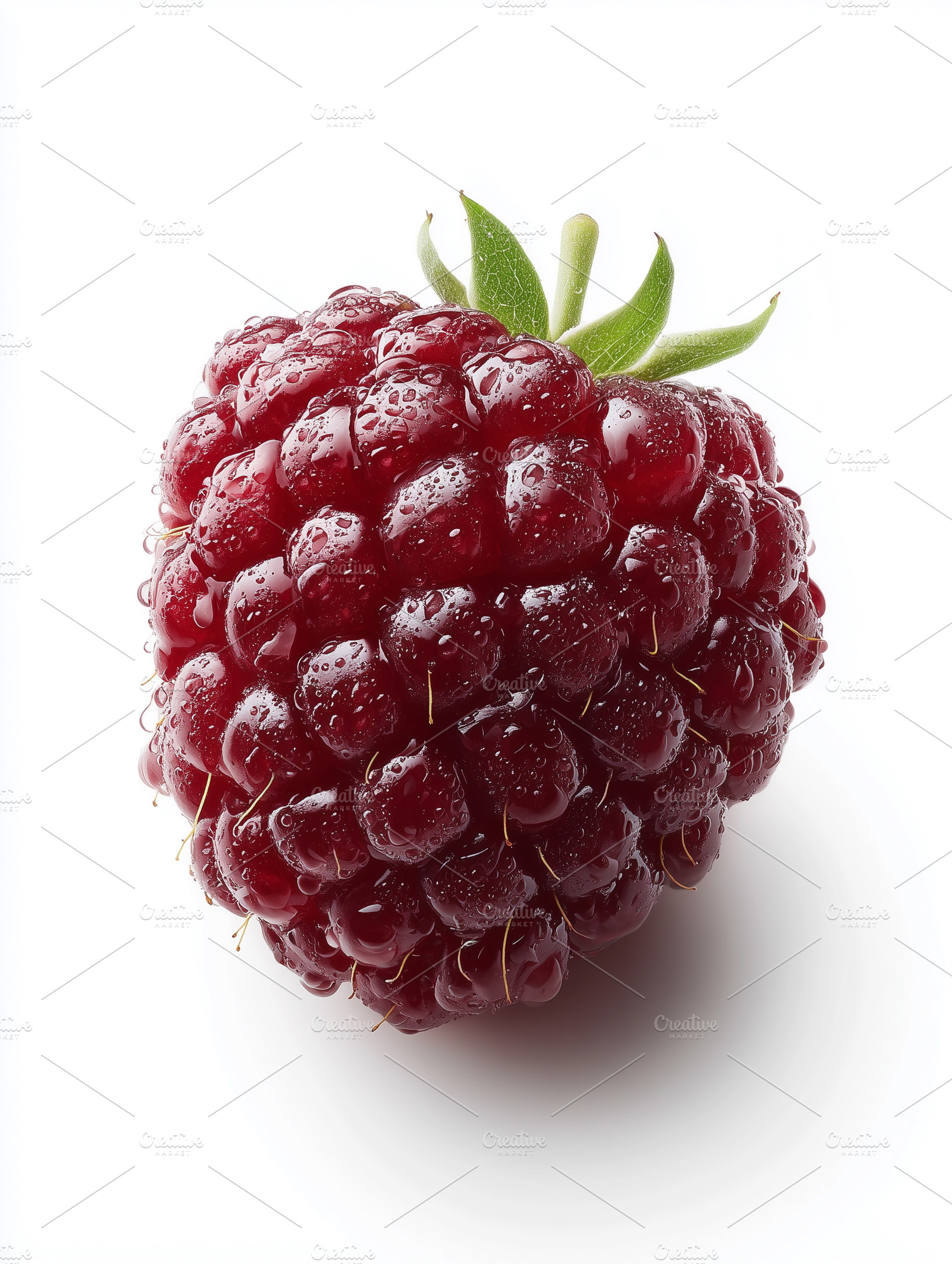 Fresh ripe raspberry with water drop, a Food & Drink Photo by MistyDay