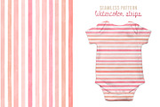 Six Watercolour Striped Pattern, a Pattern Graphic by Waterystrokes (Thumbnail 2 of 6)