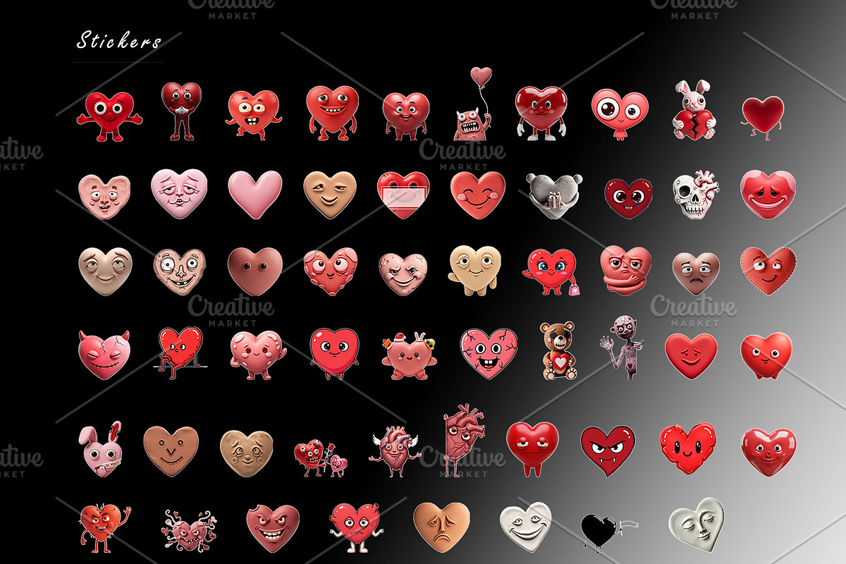Strange & Weird Valentine Bundle, an Object Graphic by Shahjahangdb1 (Photo 6 of 17)
